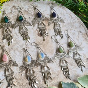 Humming Bird Alpaca silver Earrings