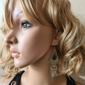 Chrysocolla Humming Bird Earrings