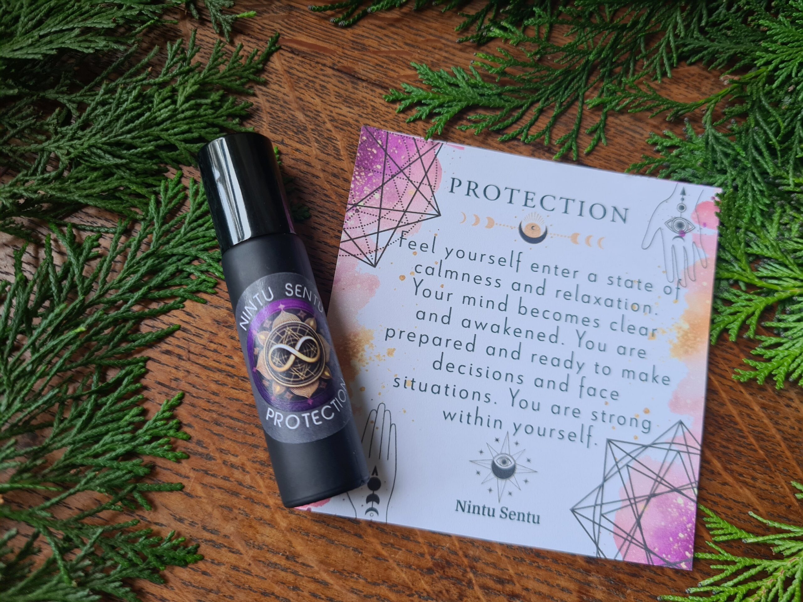 Protection oil blend roller high frequency Reiki Master sacred geometry and crystal charged