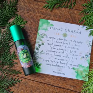 Heart chakra oil blend roller high frequency Reiki Master sacred geometry and crystal charged