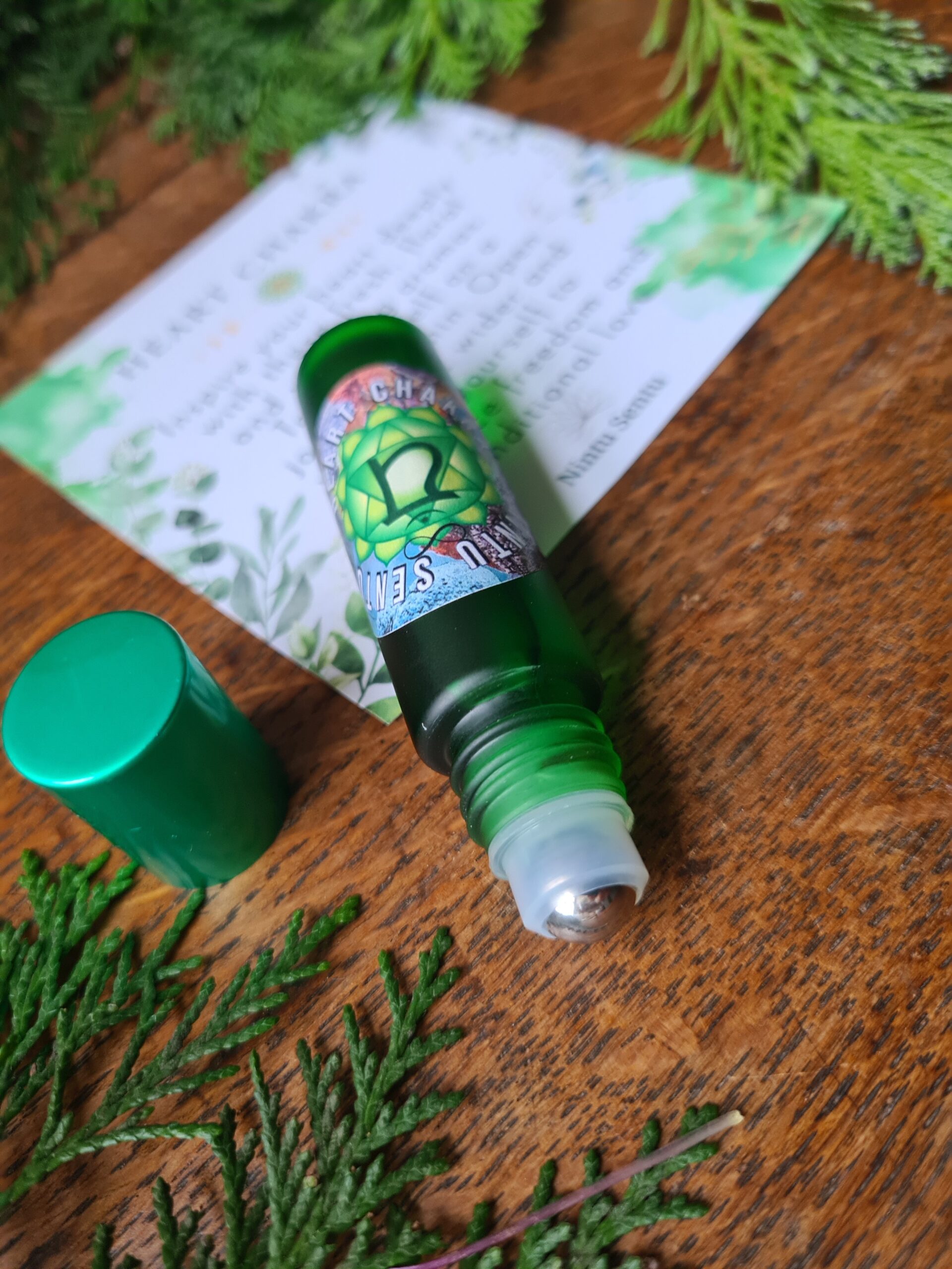 Heart chakra oil blend roller high frequency Reiki Master sacred geometry and crystal charged - Image 2