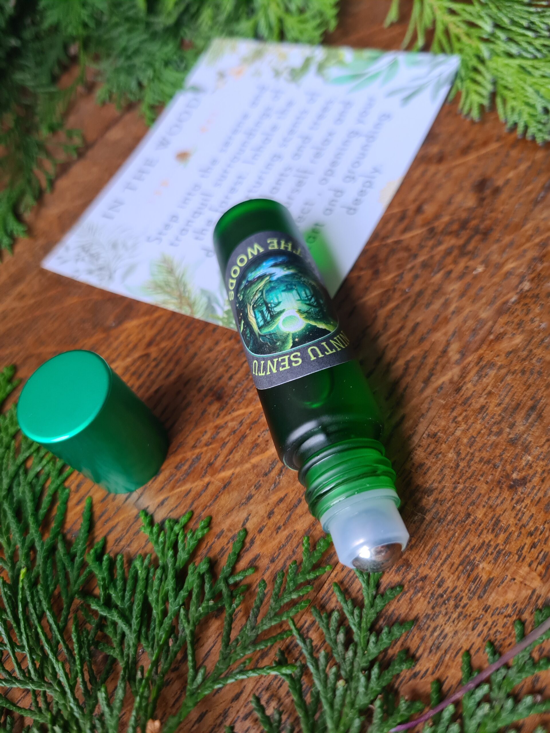 In the Woods essential oil blend roller high frequency Reiki Master sacred geometry and crystal charged - Image 2