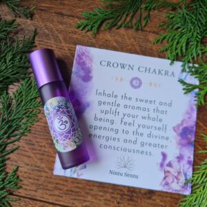 Crown chakra oil blend roller high frequency Reiki Master sacred geometry and crystal charged