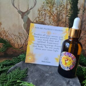 Solar plexus chakra oil blend high frequency Reiki Master sacred geometry and crystal charged 50ml