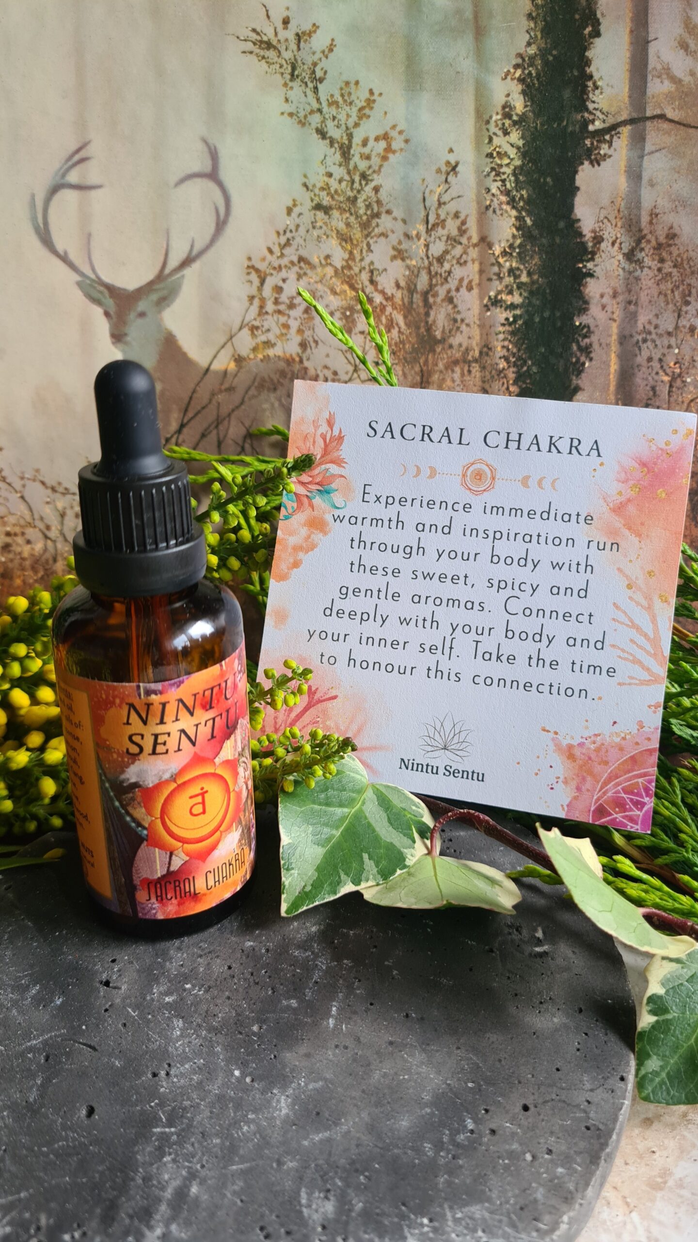 Sacral chakra oil blend high frequency Reiki Master sacred geometry and crystal charged 50ml - Image 2