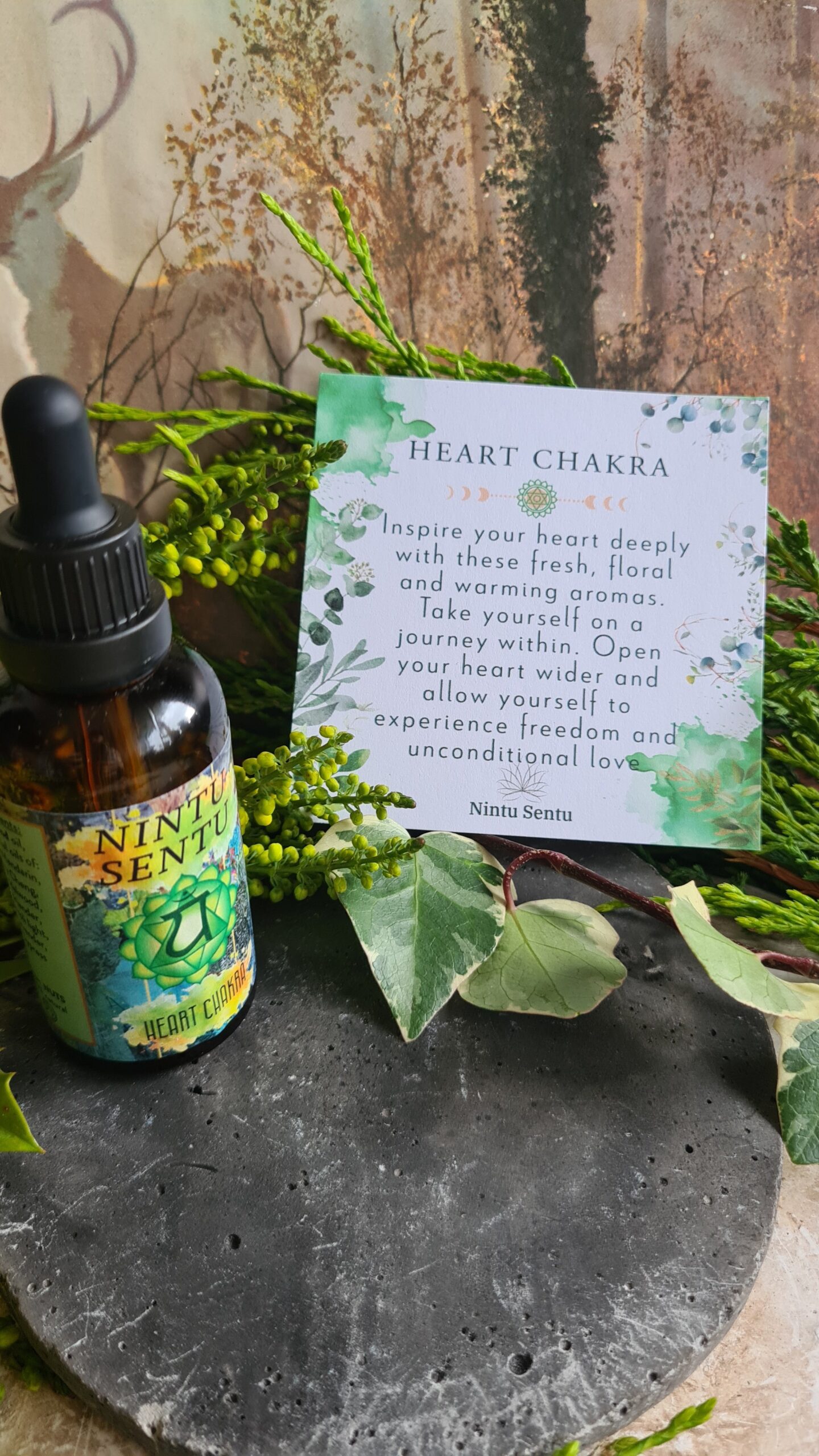 Heart chakra oil blend high frequency Reiki Master sacred geometry and crystal charged 50ml - Image 2