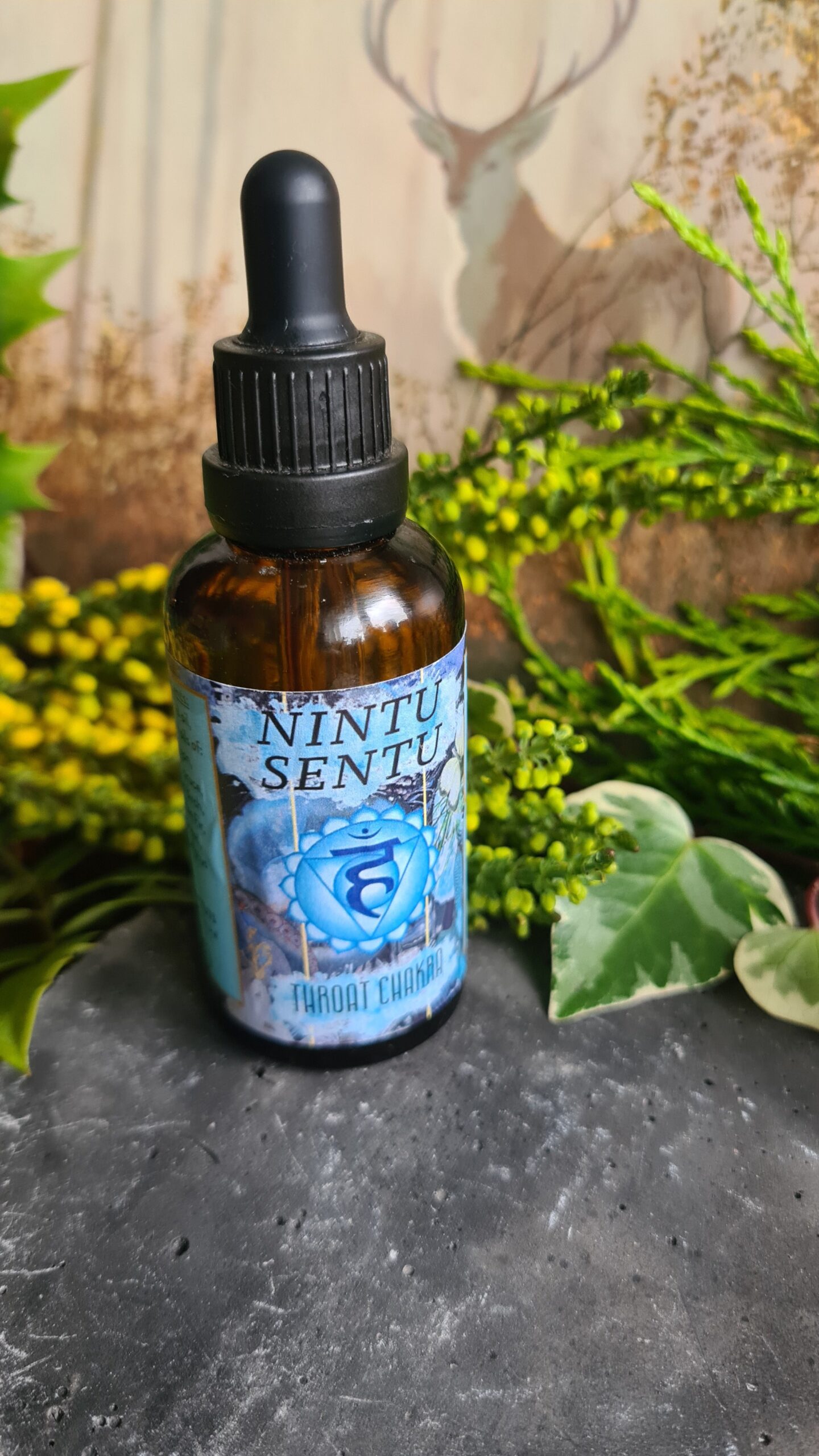 Throat chakra oil blend high frequency Reiki Master sacred geometry and crystal charged 50ml