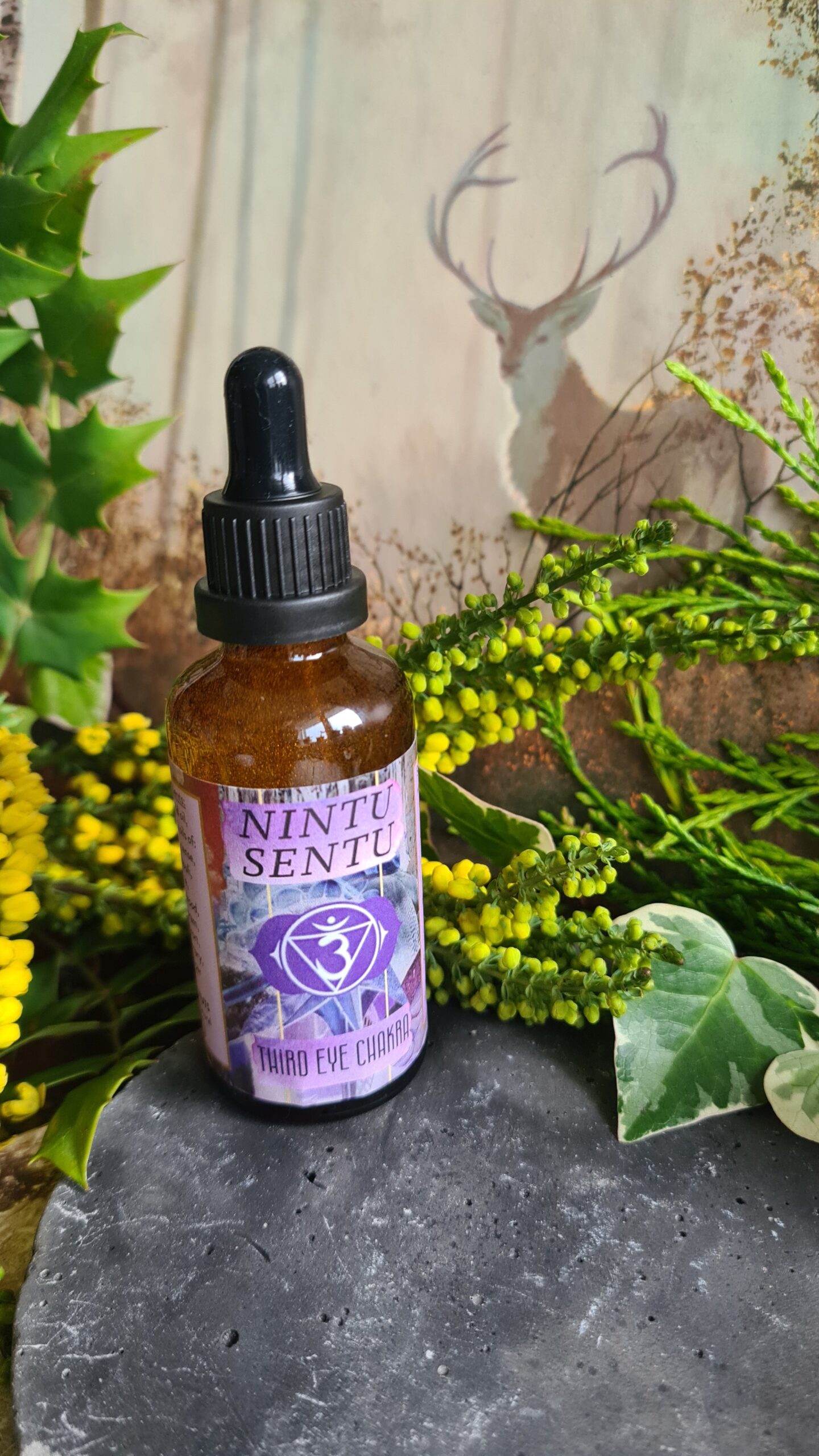 Third eye chakra oil blend high frequency Reiki Master sacred geometry and crystal charged 50ml