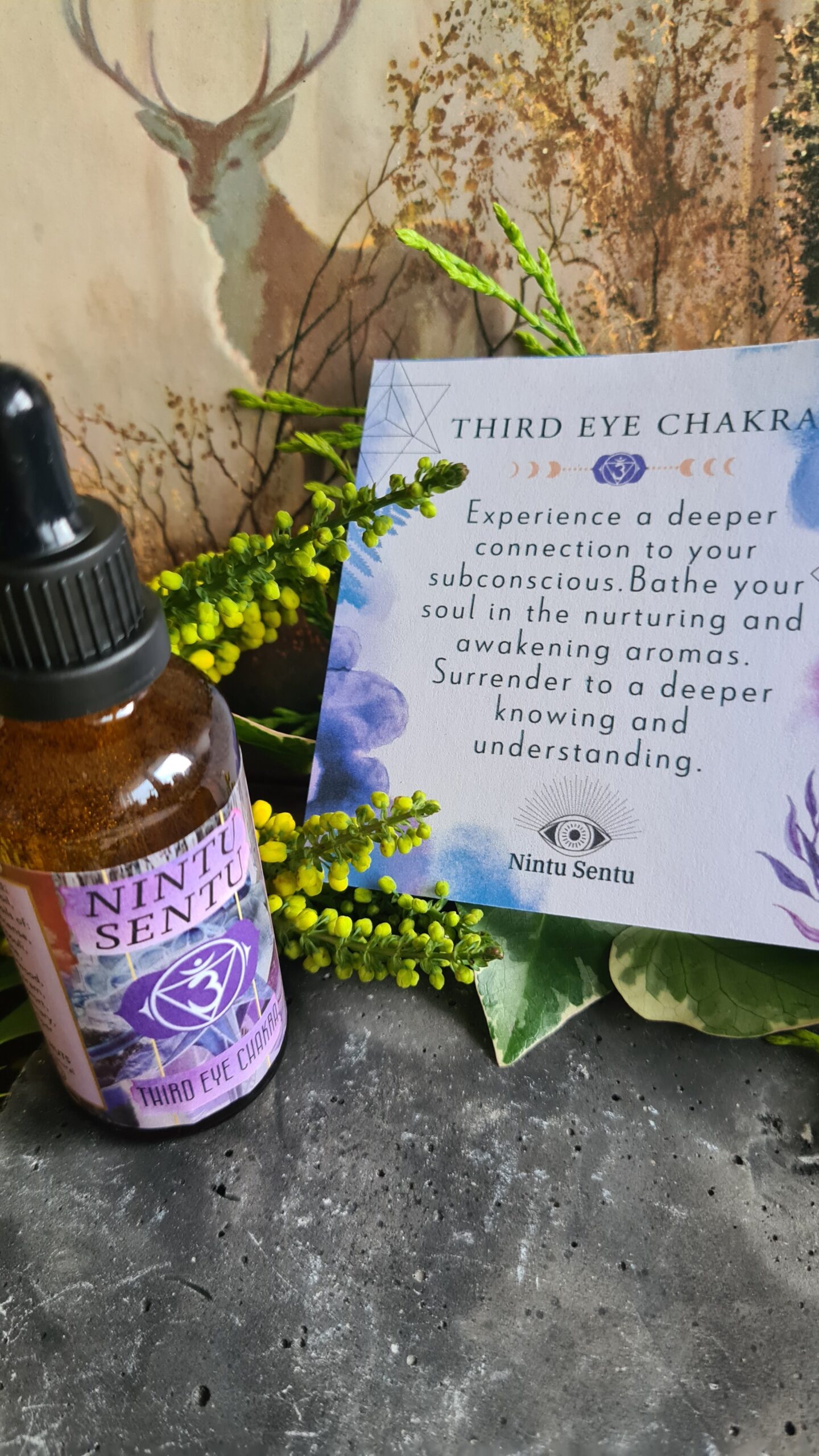 Third eye chakra oil blend high frequency Reiki Master sacred geometry and crystal charged 50ml - Image 3