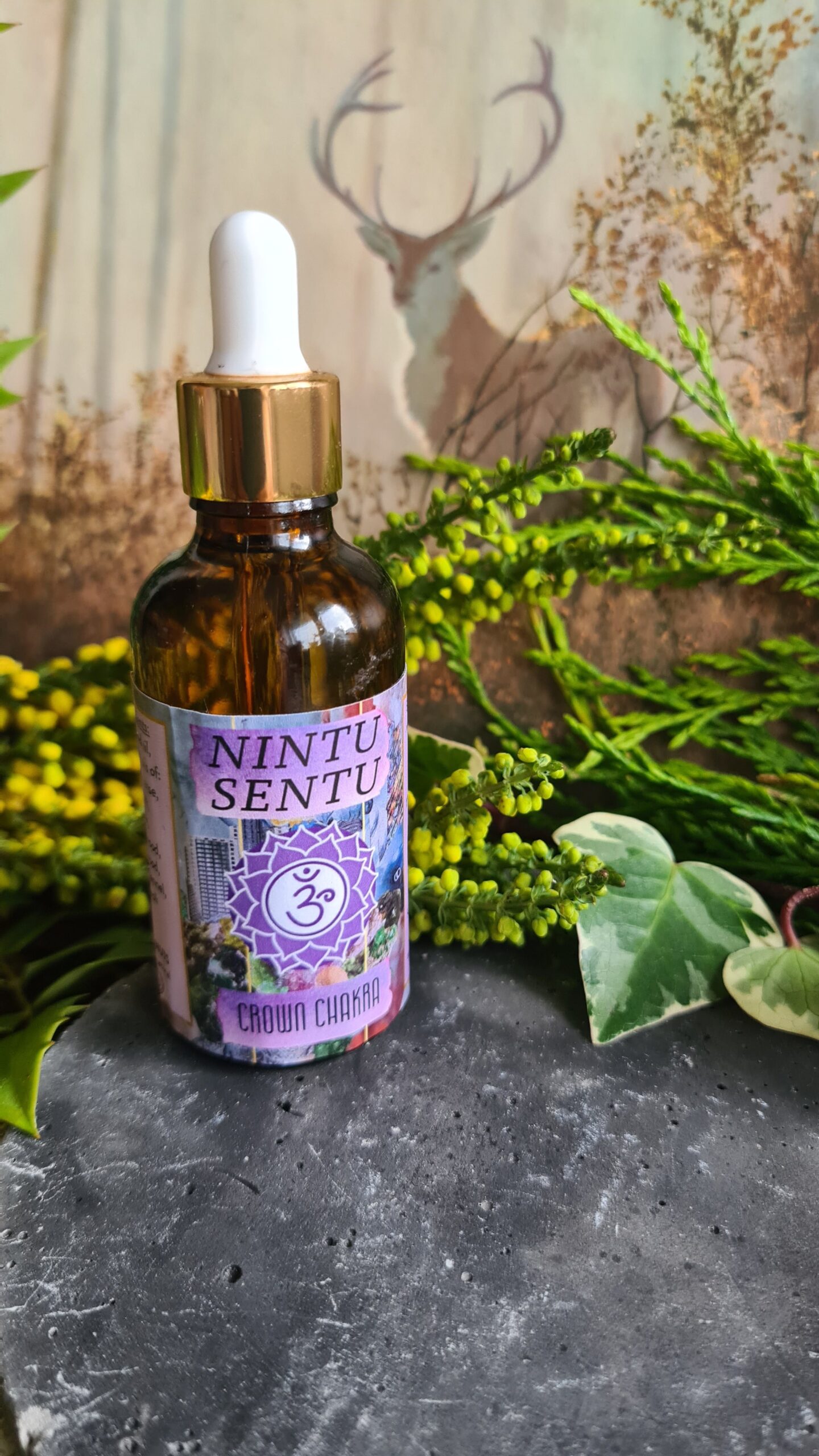 Crown chakra oil blend high frequency Reiki Master sacred geometry and crystal charged 50ml