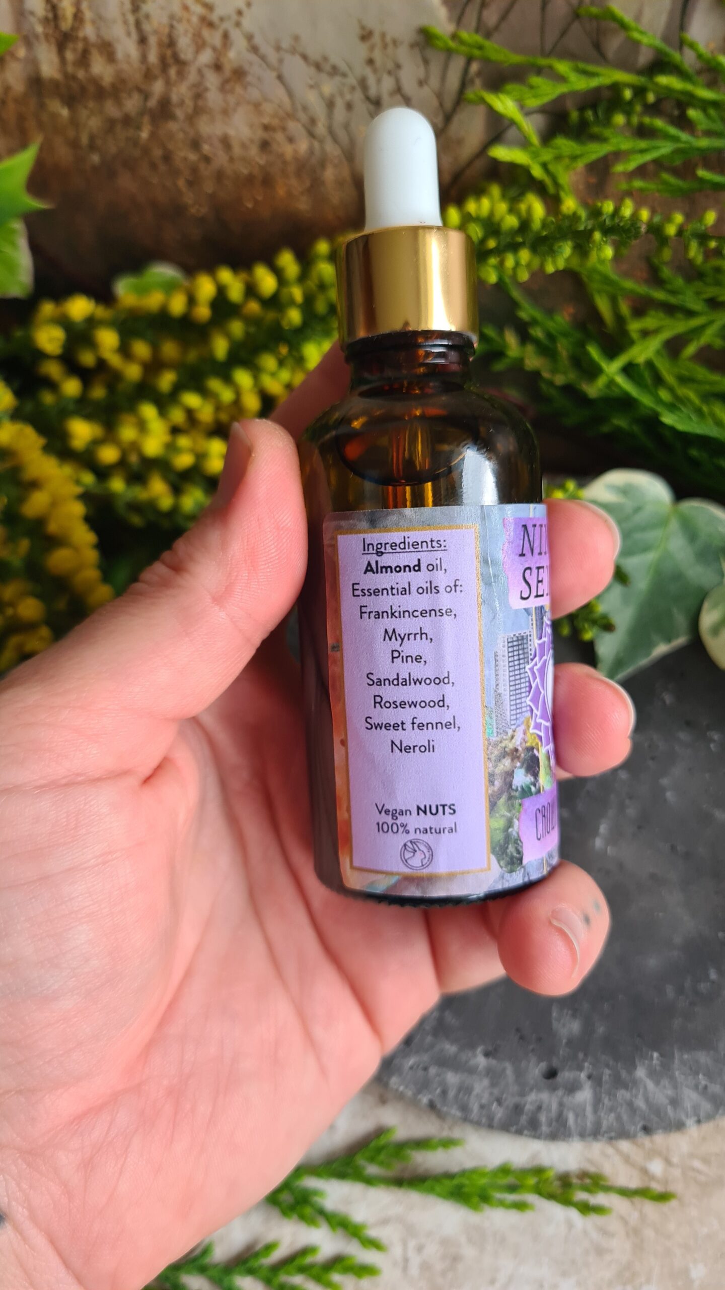 Crown chakra oil blend high frequency Reiki Master sacred geometry and crystal charged 50ml - Image 2
