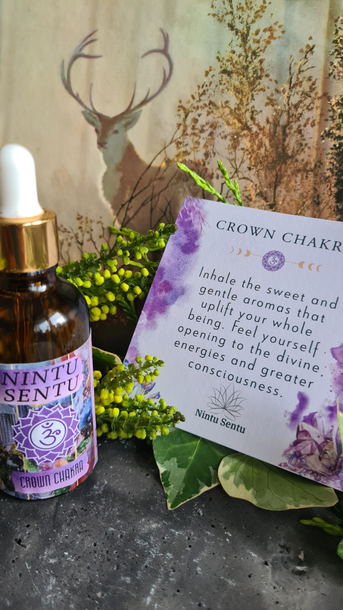 Crown chakra oil blend high frequency Reiki Master sacred geometry and crystal charged 50ml - Image 3