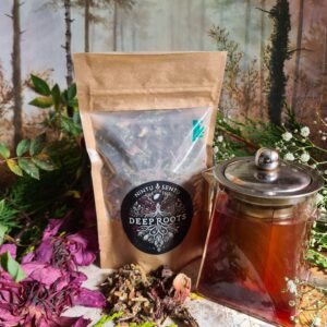 Deep roots grounding herbal tea blend with Hibiscus Dandelion 65g
