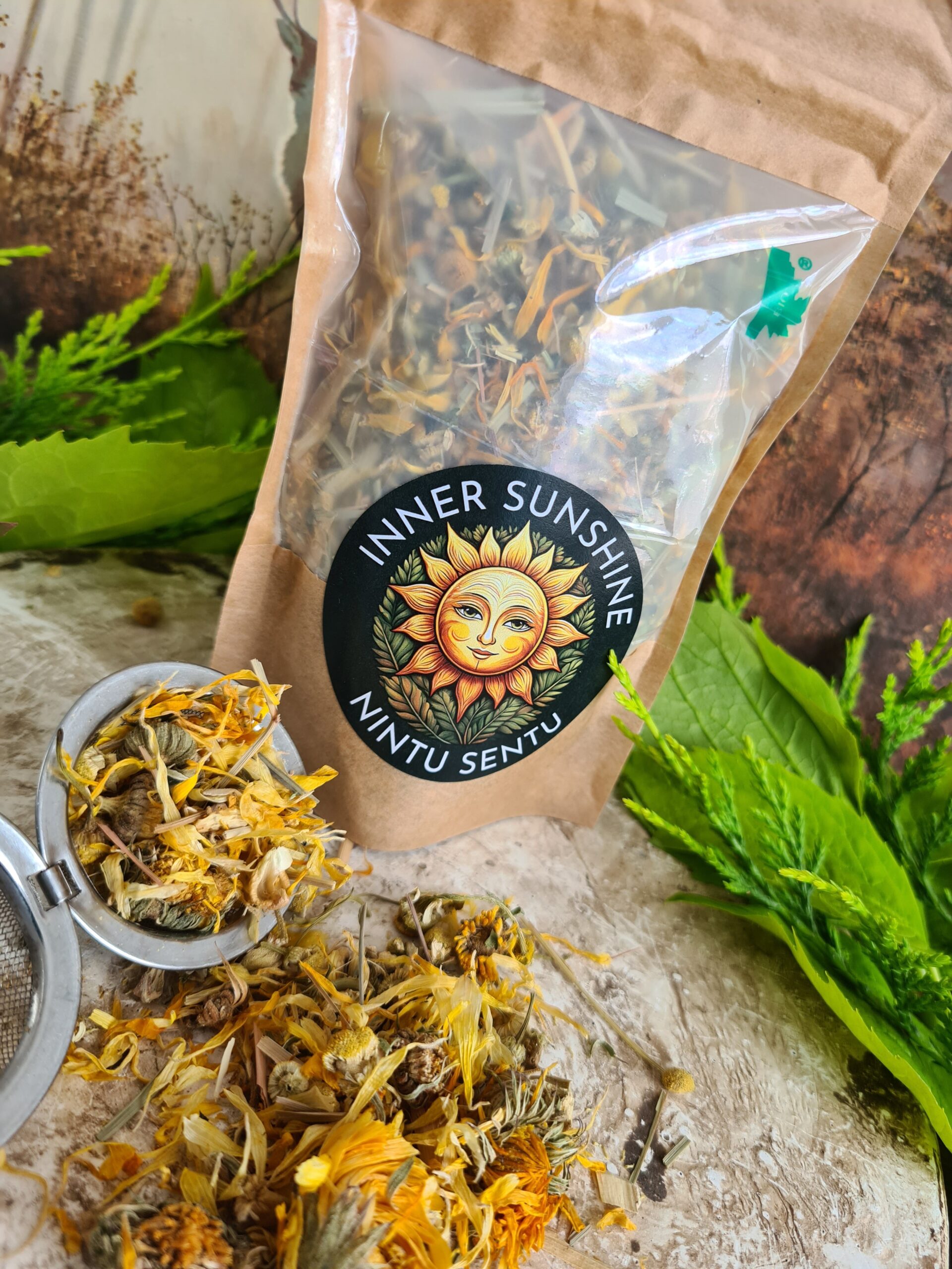 Inner sunshine healing herbal tea blend for energising calming and awakening - Image 2