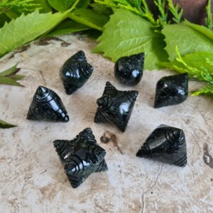 Dark green Serpentine stone Chumpi Stones