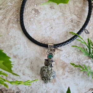 Pyrite and Chrysocolla necklace