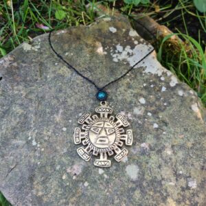 Golden Inti brass Sun pendant