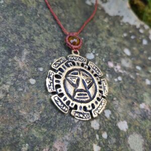 Golden Inti brass Sun pendant