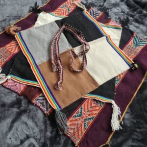 Traditional Andean Mesa medicine bundle set of alpaca wool cloths Peru Shamanic mestana