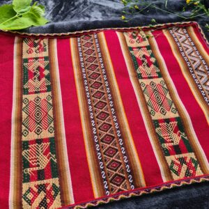 Traditional Andian print woollen fabric altar ceremonial space
