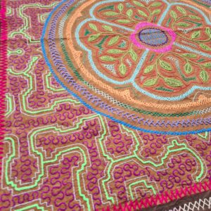 Hand stitched Shipibo Ayahuasca medicine art cloth