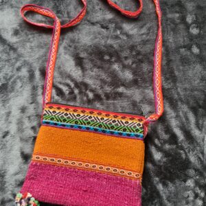 Alpaca wool colourful shoulder cross bag