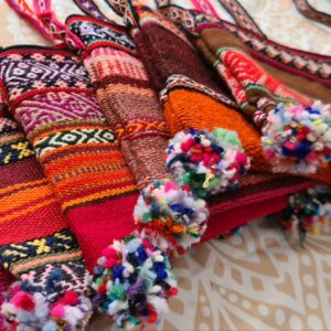 Alpaca wool colourful shoulder cross bag