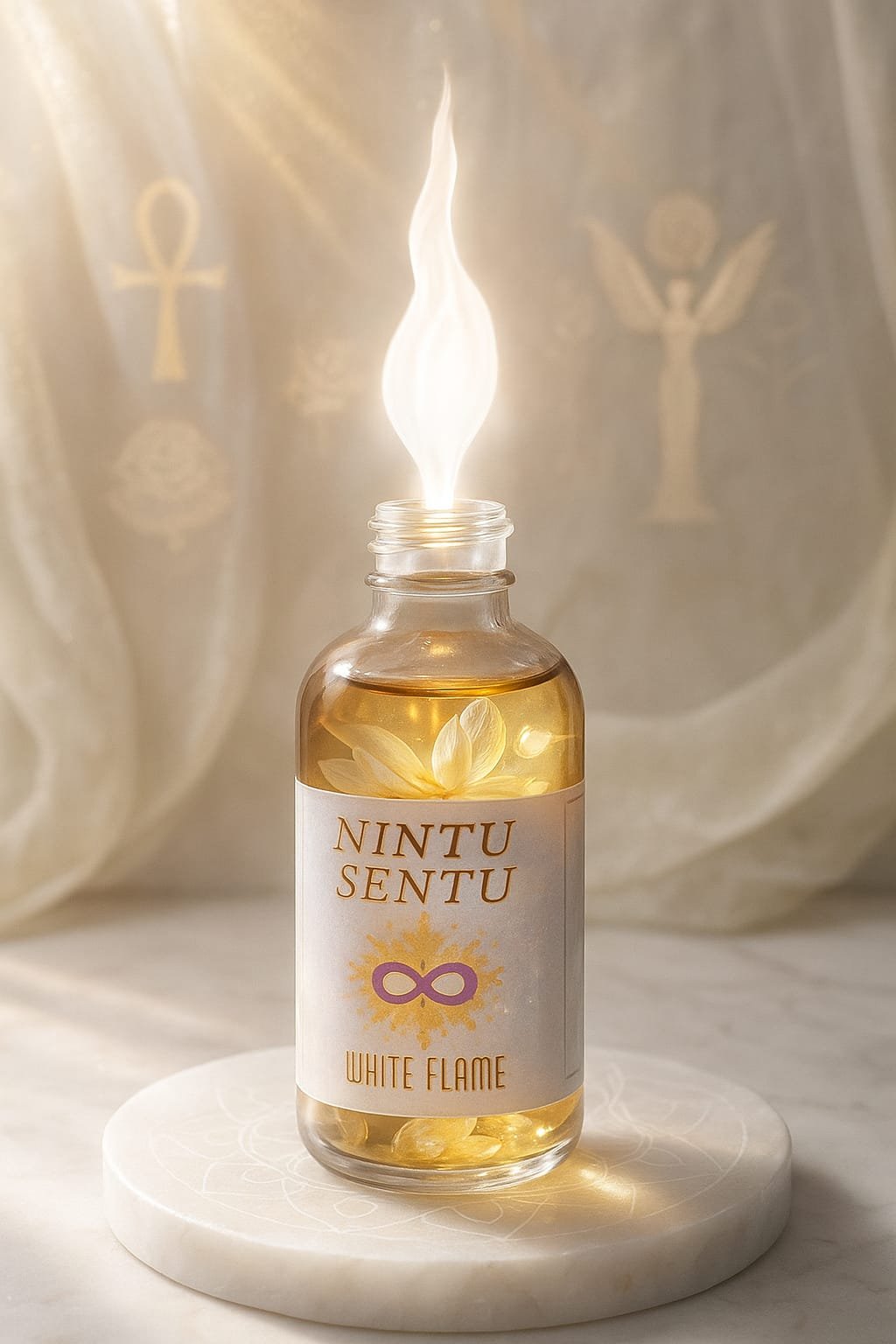 White Flame Aura cleansing space clearing spray with crystals essential oils high frequency vibration energy 100ml