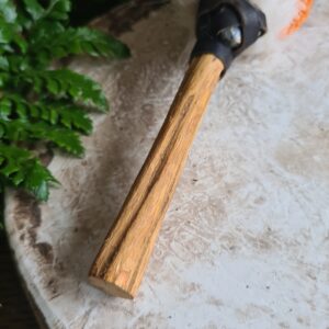 Ayahuasca handle rattle with a crystal