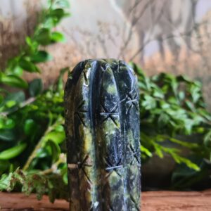 Serpentine stone San Pedro Wachuma cactus carving